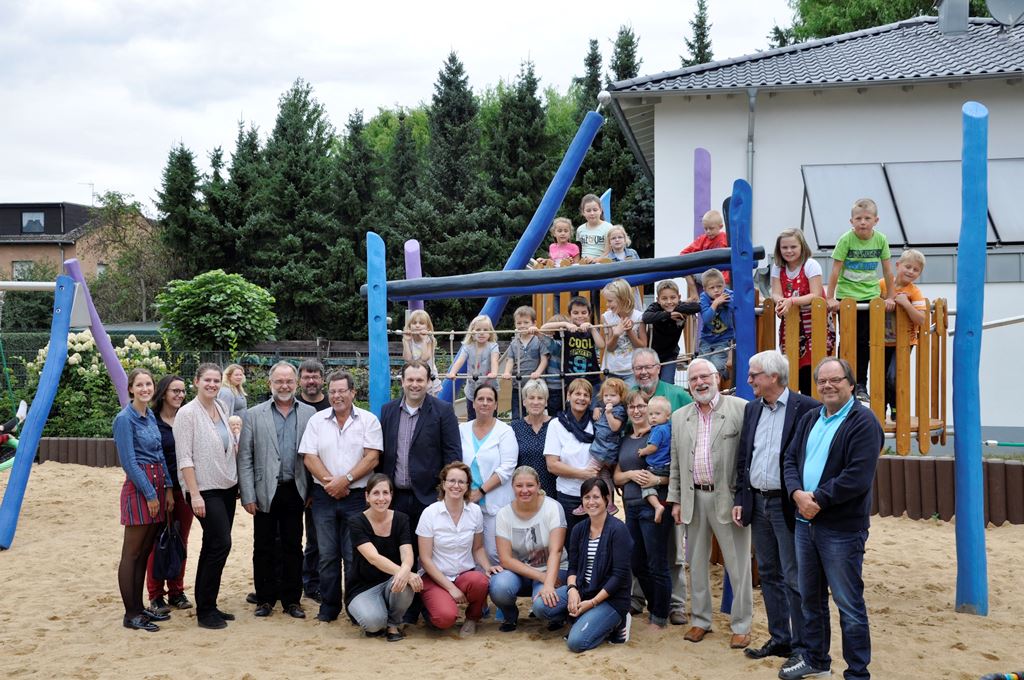 Große Freude über den neugestalteten Spielplatz in Echtz. Foto: Stadt Düren 
